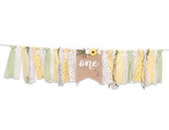 Bee Theme 1st Birthday High Chair Banner Multicolor Bee and Flower Pattern, …