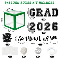 Graduation Decorations 2026 Graduation Party Decorations Set of 4 Boxes with …