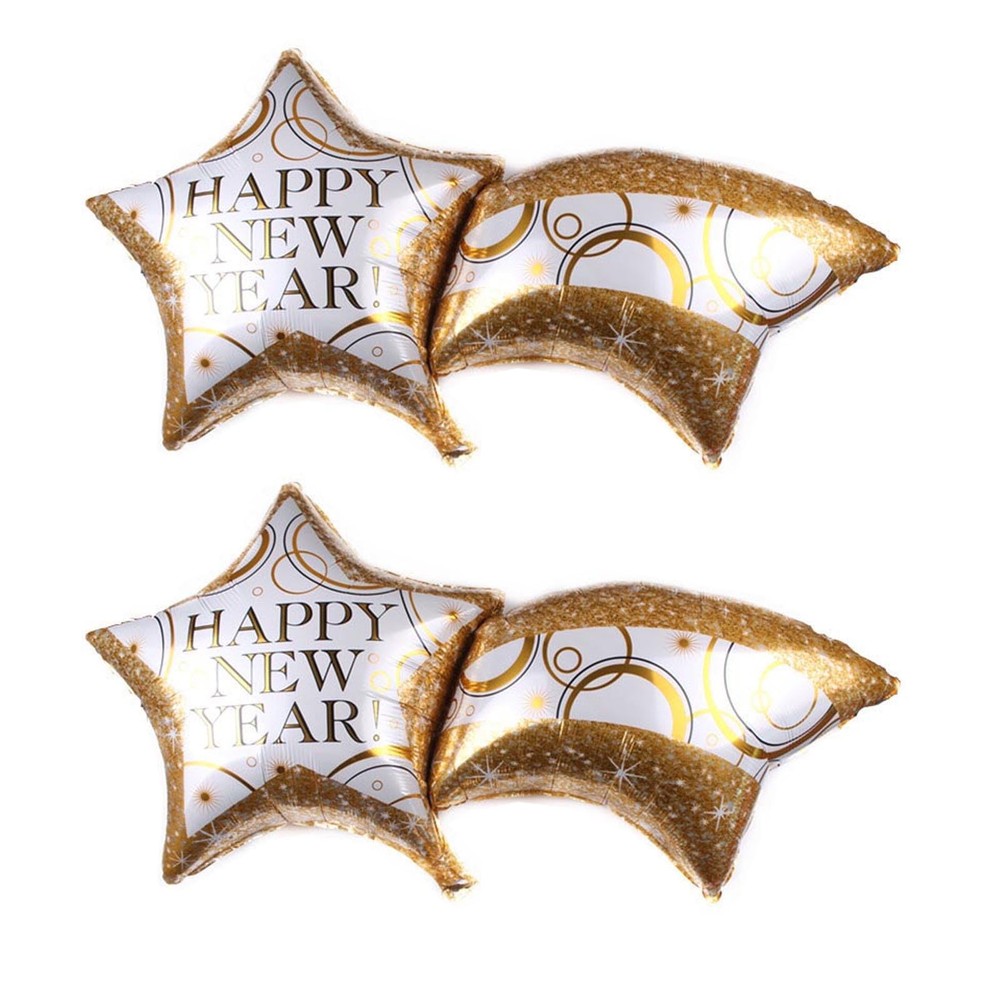 Happy New Year Balloons Star Foil Balloon for 2026 New Years Eve Party Suppli…