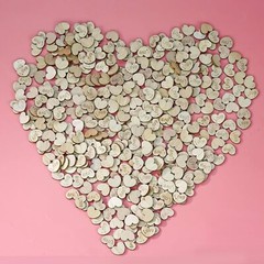 400pcs Rustic Wooden Love Heart Wedding Table Scatter Decoration Valentines’ …