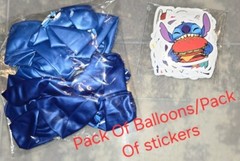 Lilo And Stitch Character Happy Birthday Party Pack/3×5FT. Banner