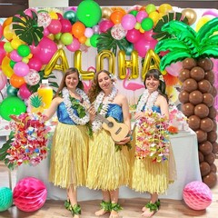 178Pcs Tropical Luau Balloons Arch Garland Kit Hawaiian Party Decorations wit…