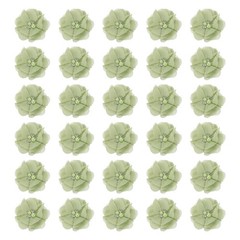 30Pcs 2″ Chiffon Flowers with Rhinestone Pearl Sewing Fabric Flowers, Green