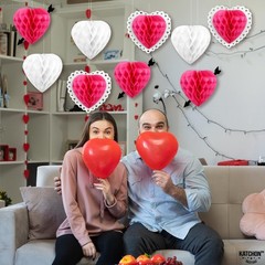 KatchOn, Hanging Hearts Decorations – Pack of 9 | Valentines Day Decorations …