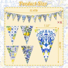 6PCS Amalfi Coast Party Decorations: Capri Lemon Garland Mediterranean Decor,…