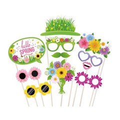 Spring Photo Booth Props with Sticks,Flowers Photo Booth Props,Spring Party D…