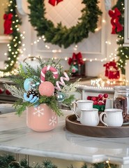 Christmas Centerpieces for Tables, Small Christmas Table Arrangements with Ce…
