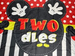 Mickey 2nd Birthday Photography Backdrop Mickey Inspired Oh Twodles 60 X 35”