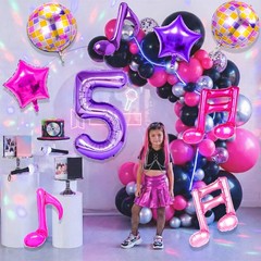 9 Pcs Kpop Birthday Decorations, Kpop Music Balloons