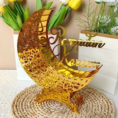 Ramadan Kareem Mirror Moon Castle with LED Night Light Acrylic Eid Mubarak OY
