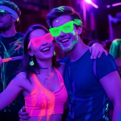 Mega-L 12 Pcs Glow in The Dark Glasses, Glow in The Dark Party Supplies, Neon…