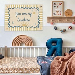 Boho Sunshine Nursery Decor, You Are My Sunshine Canvas Banner Wall Hanging, …