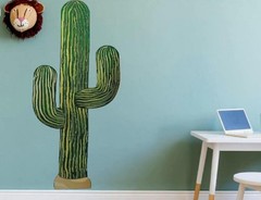 6-Ft Desert Saguaro Cactus Cardstpck Cut-Out Southwestern Party Wall Decor #452