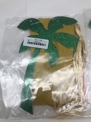 Gold Glitter Hawaii Beaches Banner Hawaii Beaches Coconut Tree Banner 2pc *READ