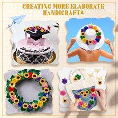 30 Pcs DIY Graduation Cap Decorations Kit Included 3D Butterfly Faux Assorted Fl