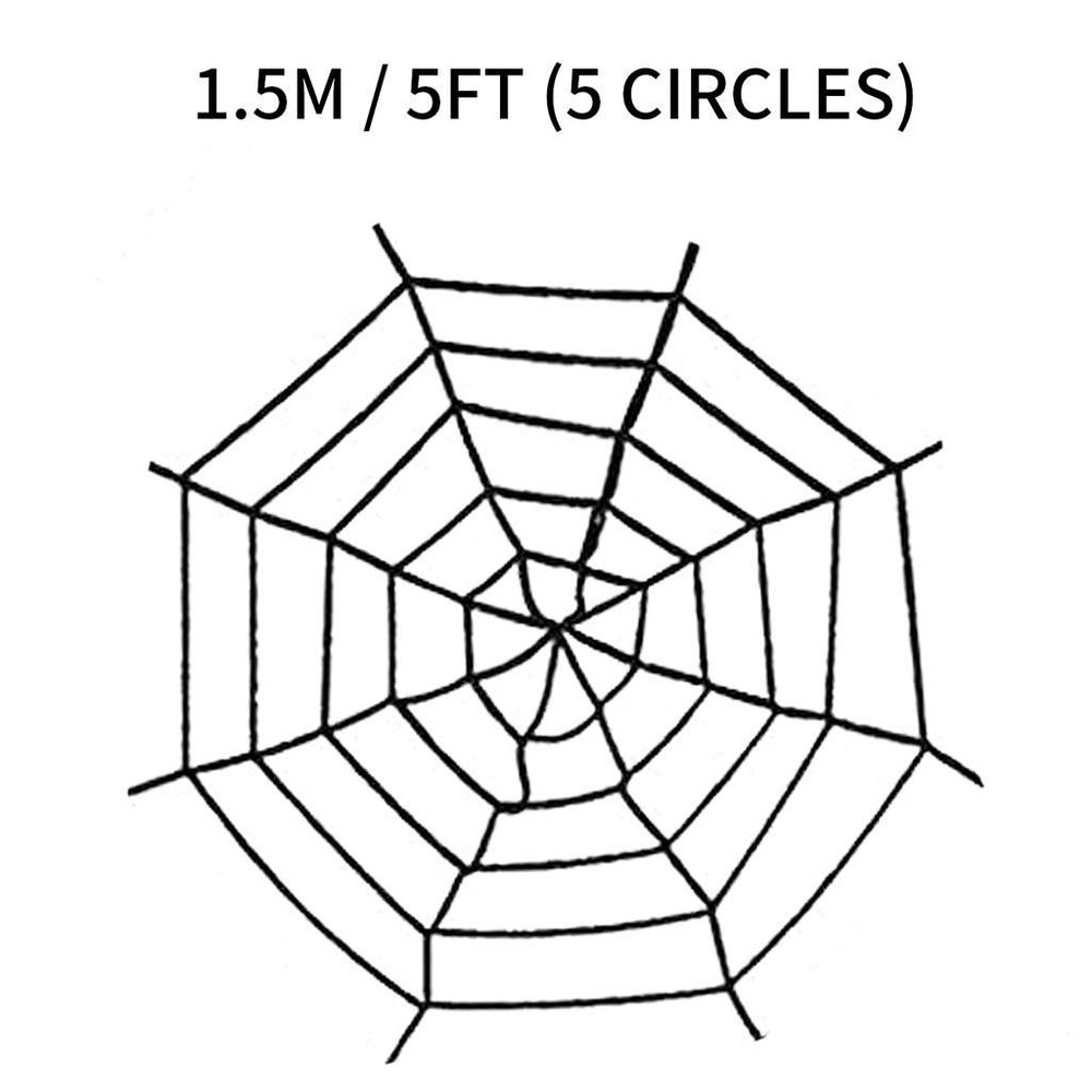 5FT/10FT Halloween Spider Web Decoration Cobwebs Spooky Haunted House Outdoor