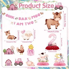 Farm Party Decorations – 13PCS Oink Baa Moo Im Party Decorations Banners Hang…