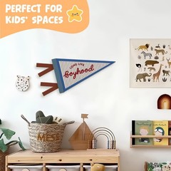 Long Live Boyhood Banner Boy Room Decor, Vintage Boyhood Pennant Felt Banner …