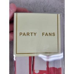 Party Fans Red White Polka Dot Foldable Handheld Celebration Decor Set