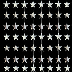 80ft Silver Star Garland 10 Strings Graduation New Years Party Decorations