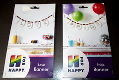 Pride Party Lot w/Permanent Wooden Wall Hanging Plates 2 Napkins 2 Banners #1