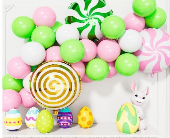 Adeyoo 50 Piece Party Decor Pink Green New