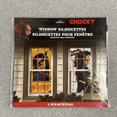 Chucky Childs Play Halloween Window Silhouettes 33.5″ x 65″ (2-Pack)