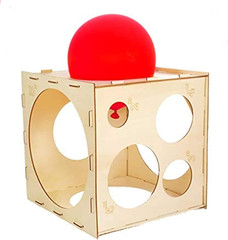 9 Holes Assemblable Wood Balloon Sizer Box Cube DIY Balloons Sizer Cube Boxes To