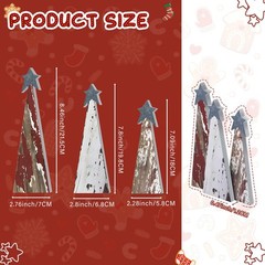 3 Pcs Rustic Christmas Tree Wooden Table Decorations Farmhouse Small Christma…