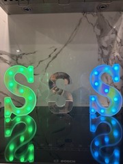 Multicolor LED Marquee Letter S Light Plastic Decorative Letter Light 3 total