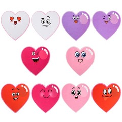 120 PCS 4 Inch Heart Cutouts Assorted Color Paper Die Cut Glue Point Dots Decor
