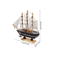 Abaodam Sailboat Cake Topper Wooden Decor 2pcs – Handmade Nautical Boat Cake …
