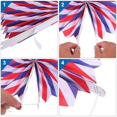 Hanging Paper Fans Party Set 8Pcs Round Pattern Hanging Paper Fans Decoration…