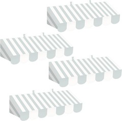 4-Piece 3D Circus Awning Set – Carnival Theme Party Decor