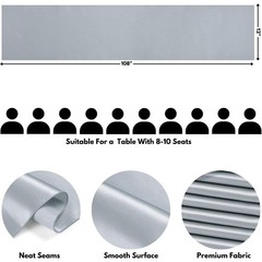 12 Pack Silver Table Runner 12×108 Inches-NEW-J