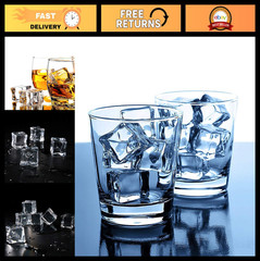 20PCS Clear Acrylic Faux Ice Cubes – 1.2″ Transparent Fake Ice Rocks for Decor &