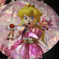princess peach party decorations Cake Topper, Balloons, Birthday Sign