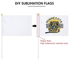 Small White DIY Sublimation Flags – 100 Pieces – Small Sublimation Flags