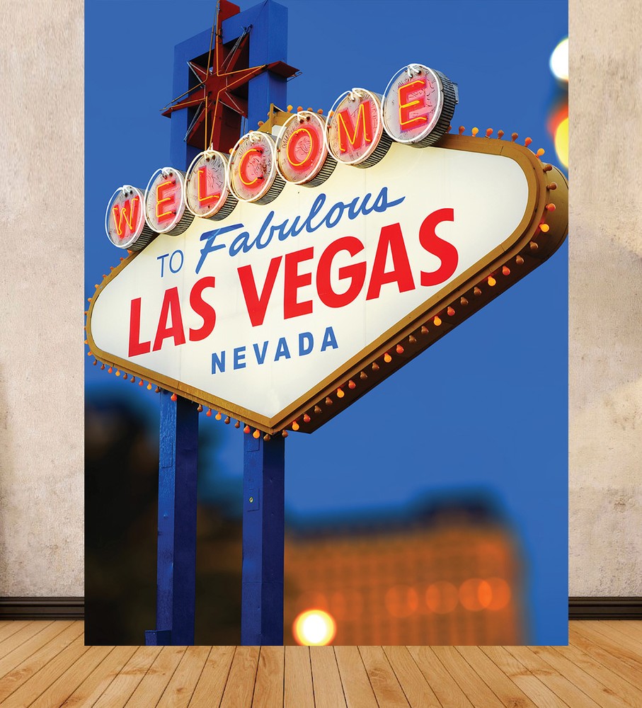 LARGE PRINT WALL GRAPHIC SCENE SETTER LAS VEGAS BACKGROUND BACKDROP 1.5m x 2m