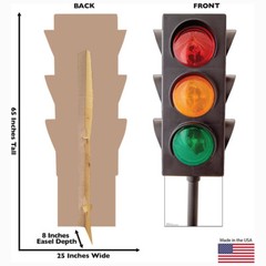 TRAFFIC LIGHT Giant CARDBOARD CUTOUT Standup Standee Poster Stop Light Prop