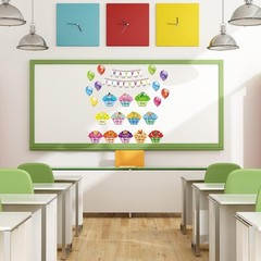 Chic Happy Birthday Decorations Set – 25 Colorful Cutouts for Classrooms