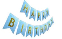 Happy Birthday Banner Reusable Party Decorations