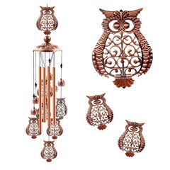 Elegant Owl Wind Chimes for Calming For Outdoor and Indoor Environments