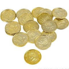 144 PLASTIC GOLD COINS PIRATE TREASURE CHEST PLAY MONEY BIRTHDAY PARTY FAVORS