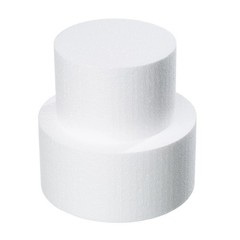 2 Tiers 6 And 8 Inch Fake Cake Rounds Styrofoam Dummies Set 4 Inch Tall
