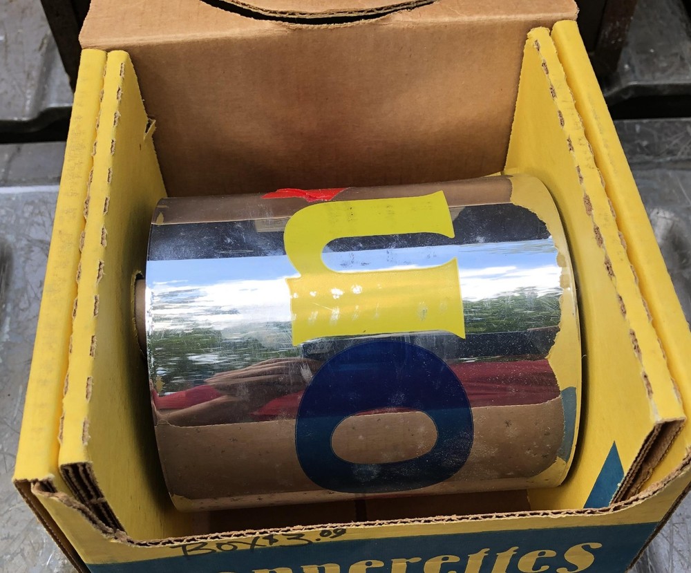 Metalized Banner 5» x 150 Yd Partial Roll Get Well Soon vintage cindus