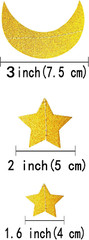 Glitter Gold Twinkle Stars Crescent Paper Garlands Hanging Decorations Honey Moo