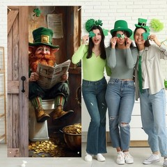 St. Patrick’s Day Door Cover – Festive Irish Decoration for Home Entryway