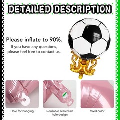 Soccer Party Decorations, Green Number Balloons Soccer Balloons Print Latex B…