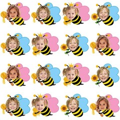 48 Pcs Honey Bee Cutout for Bulletin Board Decoration with Photo Yellow Cute …